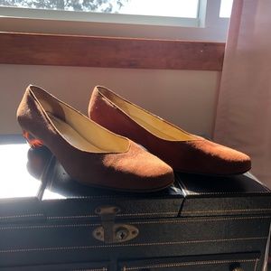 Salvatore Ferragamo Suede Brown Pumps - Size 8